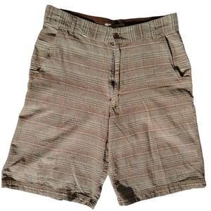 90's VINTAGE W.R.GASS MENS PLAID CHINO SHORTS SIZE 36